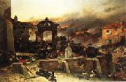 Alphonse de neuville The Cemetery at St.Privat oil painting reproduction